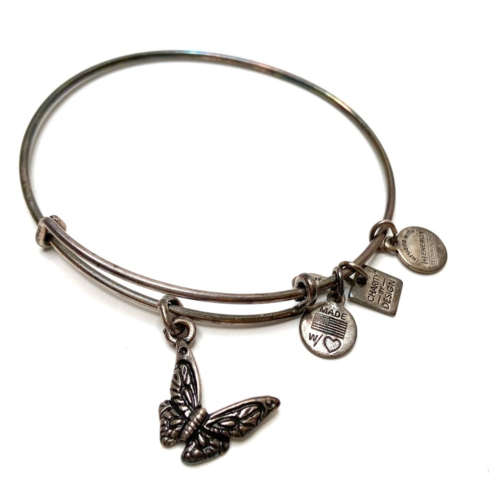 ALEX and ANI Silver Tone Butterfly Bracelet
